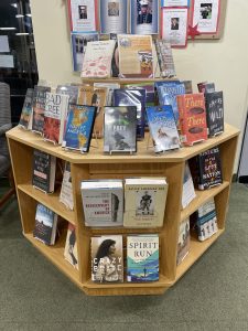 Front Image of the Native American Heritage Display in the Library