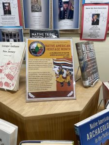 Close up Image of the Native American Heritage Display in the Library